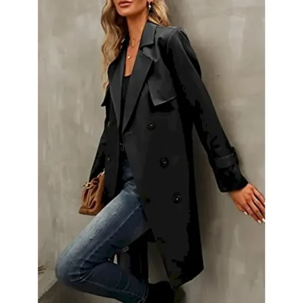 Women's Coat Outdoor Street Daily Wear Fall Winter Regular Coat Regular Fit Thermal Warm Breathable Stylish Casual Jacket Long Sleeve Plain with Pockets Black Army Green Red