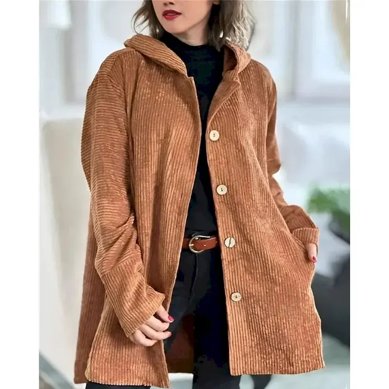 pjwezw1757323167573.webp Women's Puffer Jacket Casual Jacket Comfortable Breathable Pocket Buttons Casual Plain Vacation Street Casual Daily Wear Single Breasted Short Long Hooded Regular Fit Long Sleeve Outerwear Black Red - Image 1